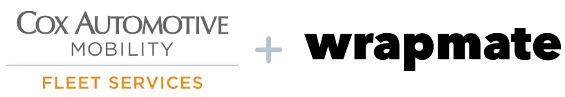 Co-branded logos for Cox Automotive and Wrapmate
